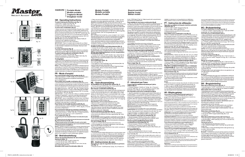 Page n°1 - Manuel utilisateur Master Lock 5423EURD