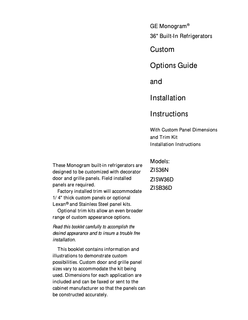 Image de la première page du manuel de l'appareil ZKT36