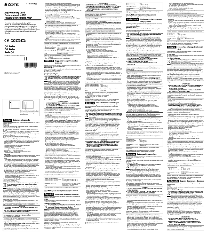 Image de la première page du manuel de l'appareil QD-G64F