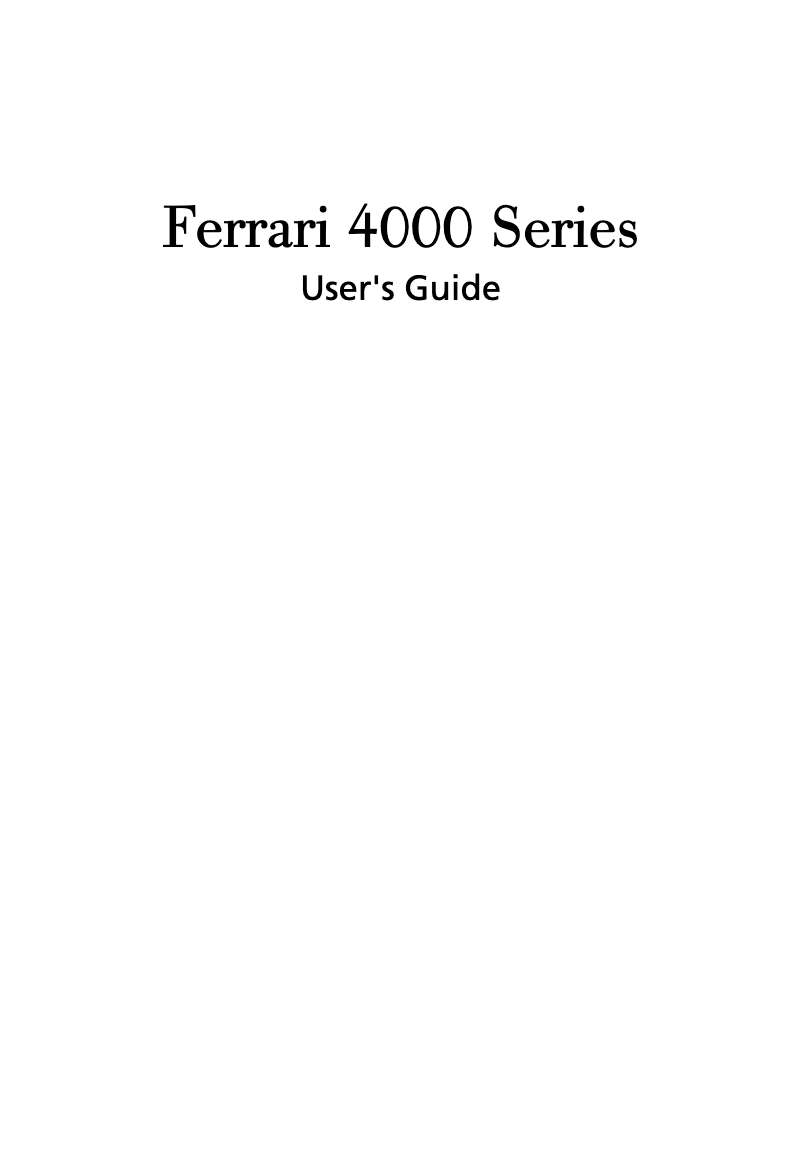 Página 1 del manual Manual de usuario Acer Ferrari 4000