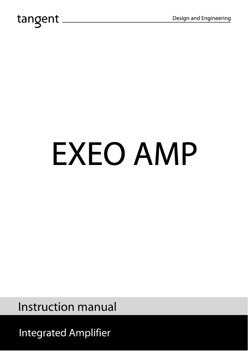 Imagen de la primera página del manual del dispositivo Exeo AMP