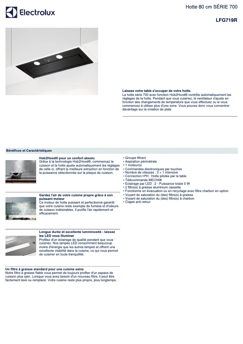 Image de la première page du manuel de l'appareil LFG719R