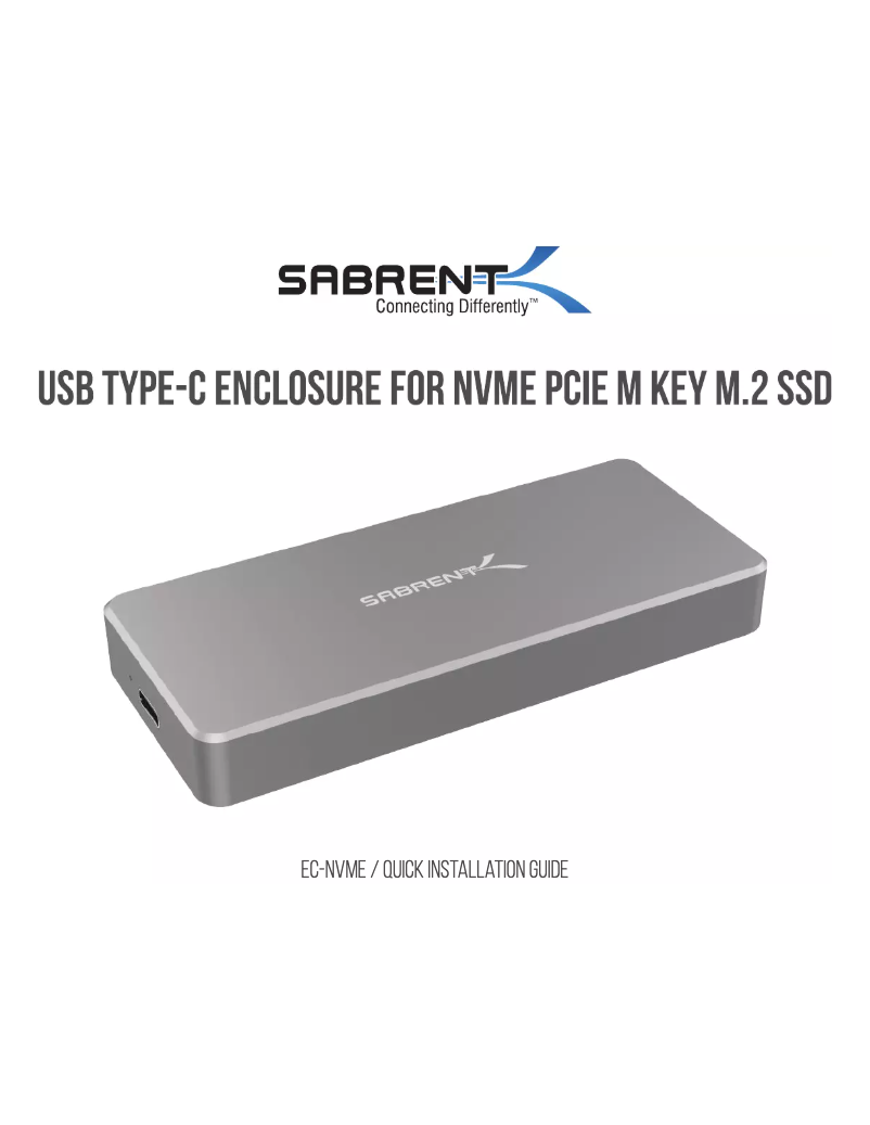 Página 1 del manual Manual de usuario Sabrent EC-NVME-BLK