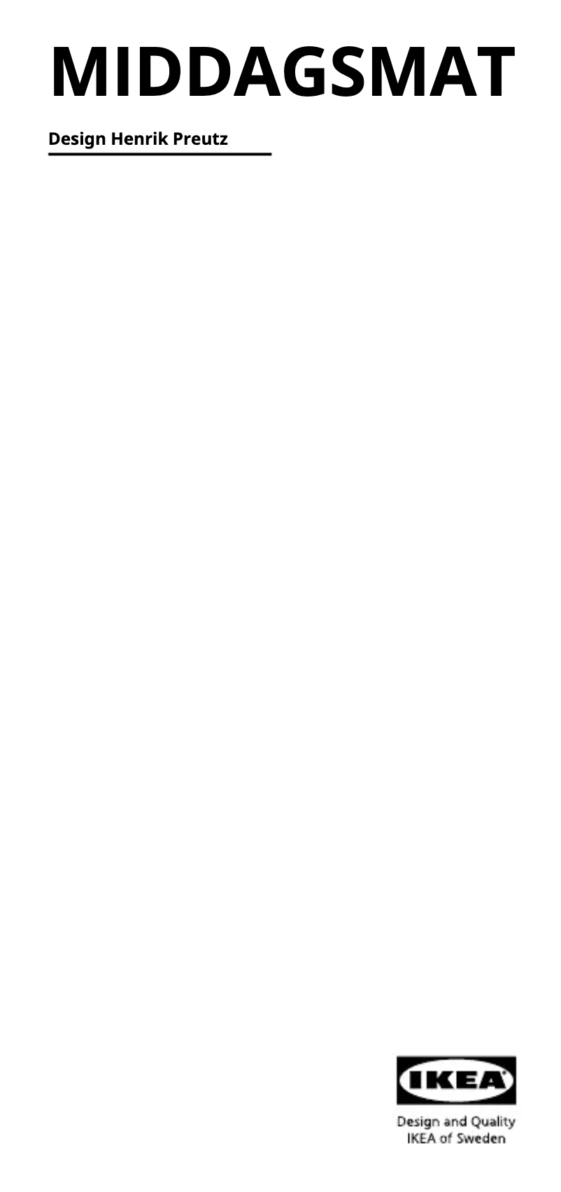 Image de la première page du manuel de l'appareil MIDDAGSMAT 805.452.19