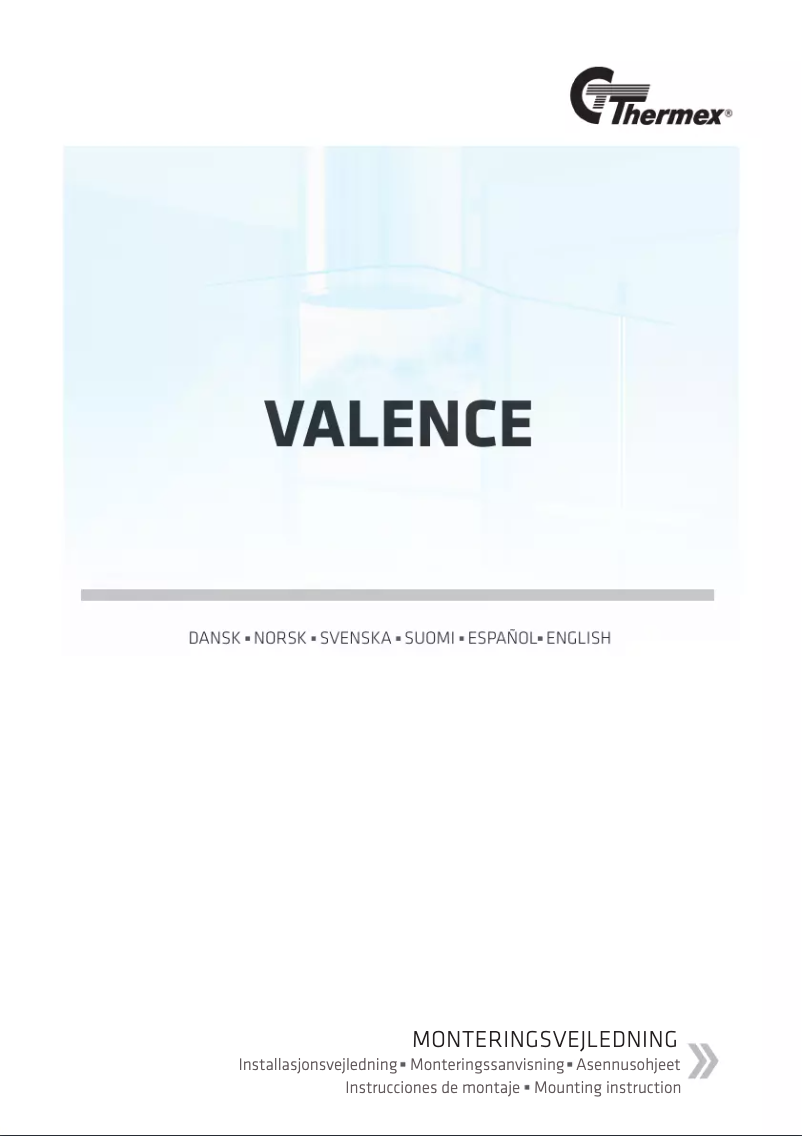 Page n°1 - Guide d'installation Thermex Valence