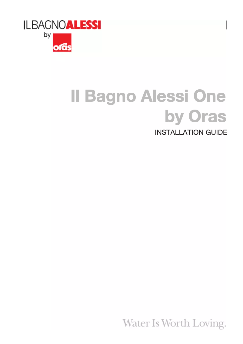 Image de la première page du manuel de l'appareil IL BAGNO ALESSI One by 8502F