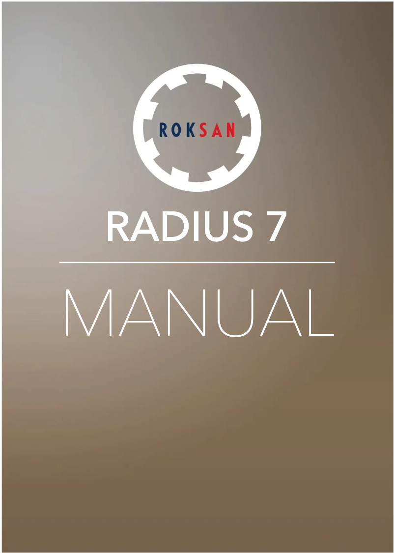 Image de la première page du manuel de l'appareil Radius 7