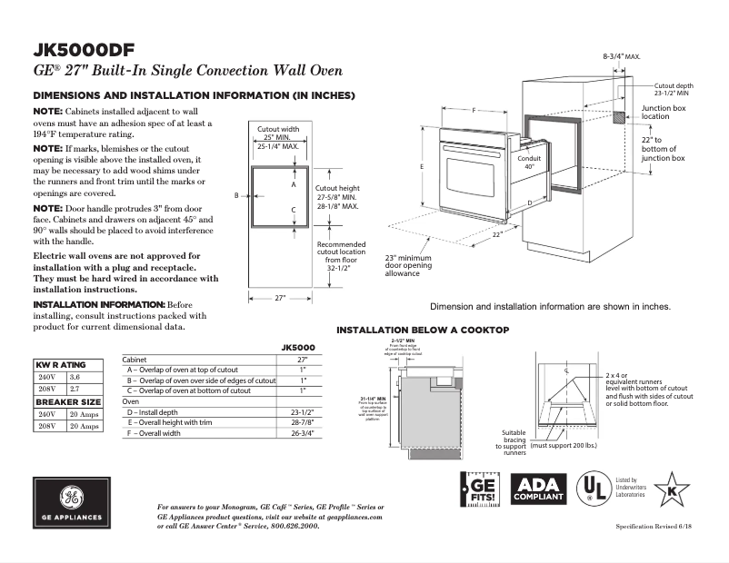 Image de la première page du manuel de l'appareil JK5000DFWW