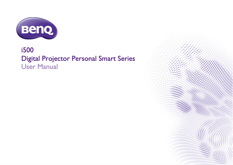 Page n°1 - Manuel utilisateur BenQ i500