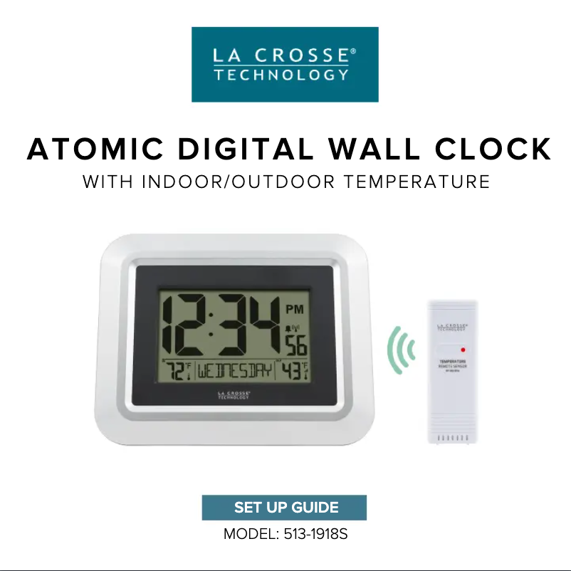 Page 1 de la notice Manuel utilisateur La Crosse Technology 513-1918S