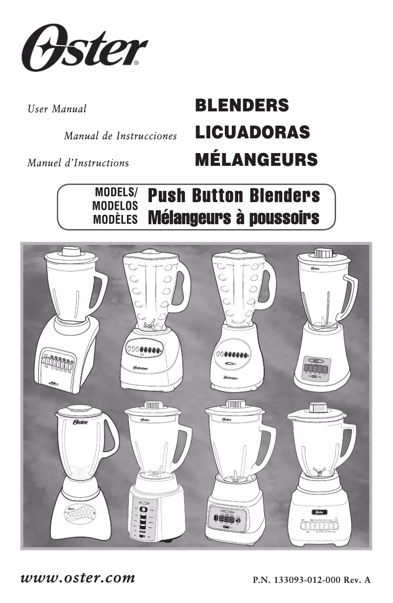 Page 1 de la notice Manuel utilisateur Oster 6812