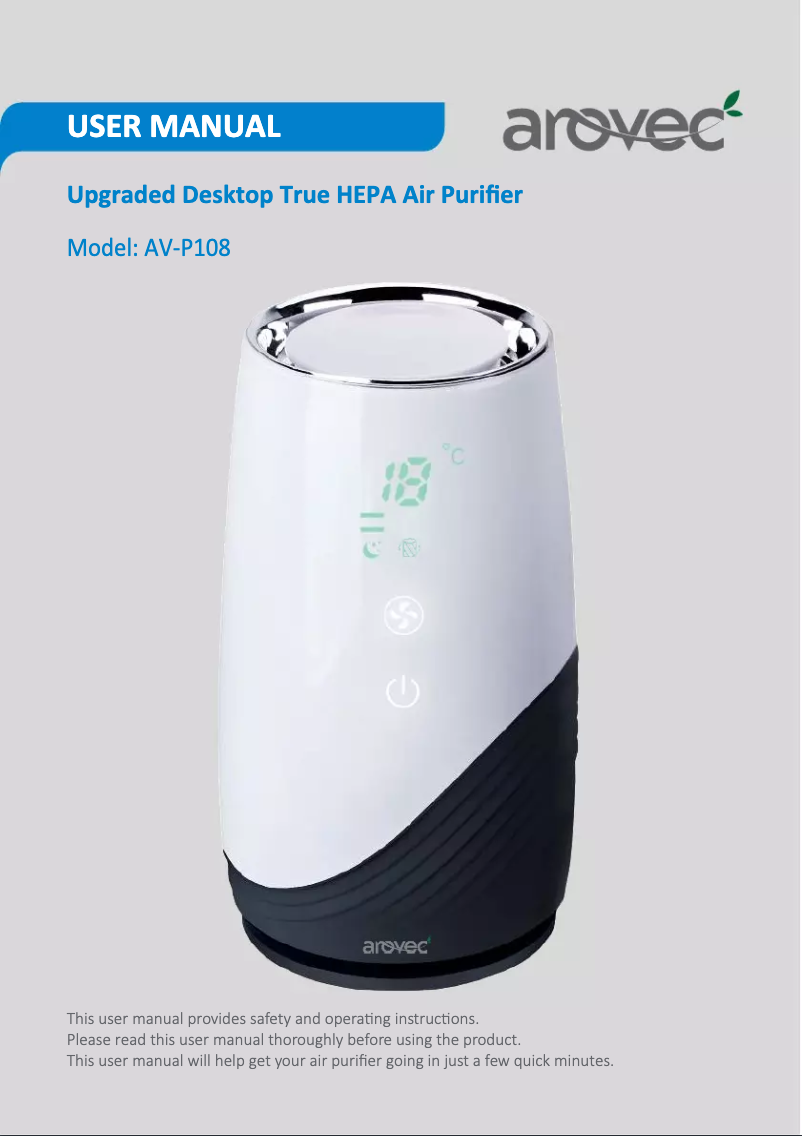 Image de la première page du manuel de l'appareil AV-P108