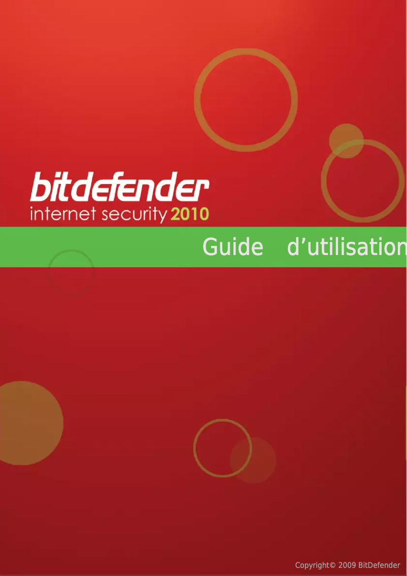 Page n°1 - Manuel utilisateur Bitdefender Internet Security 2010