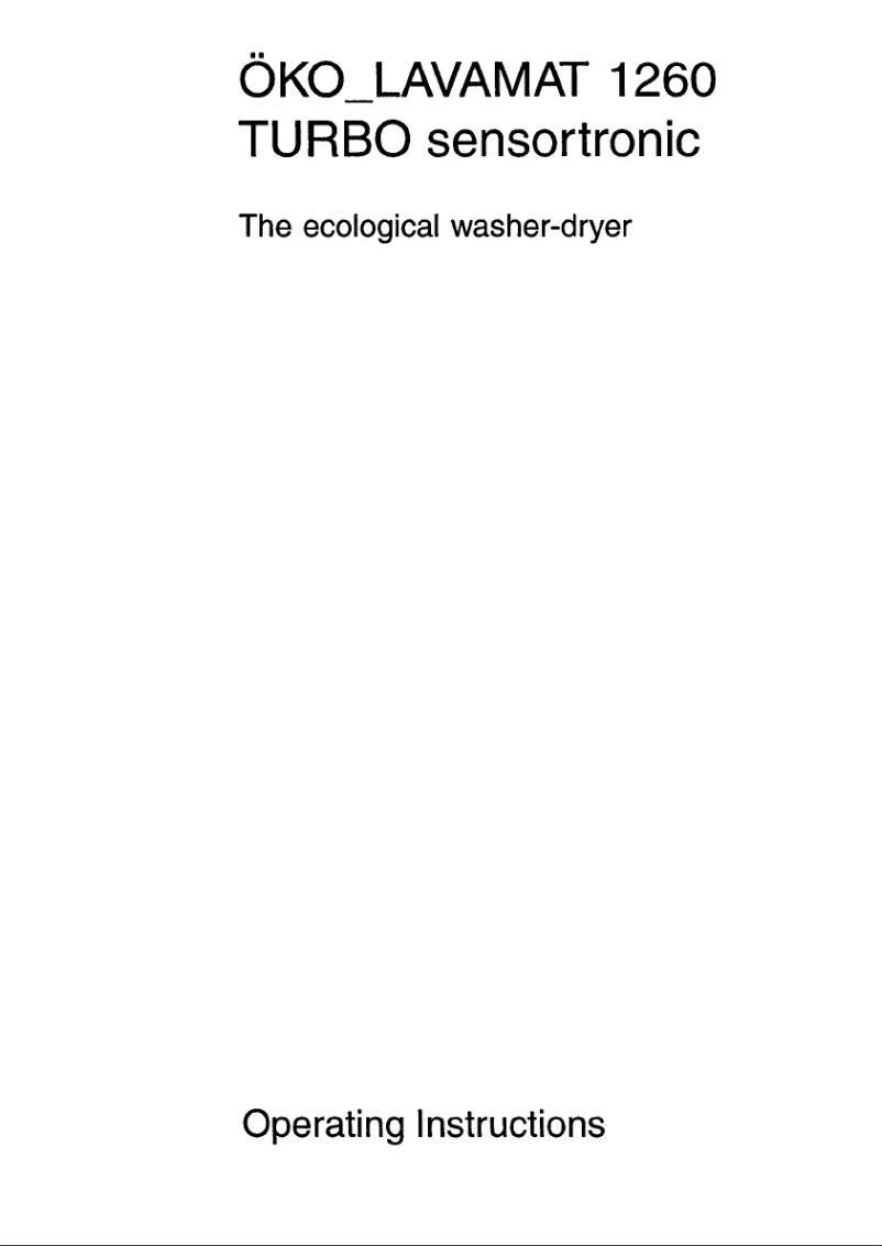 Página 1 del manual Manual de usuario AEG Lavamat 1260 Turbo