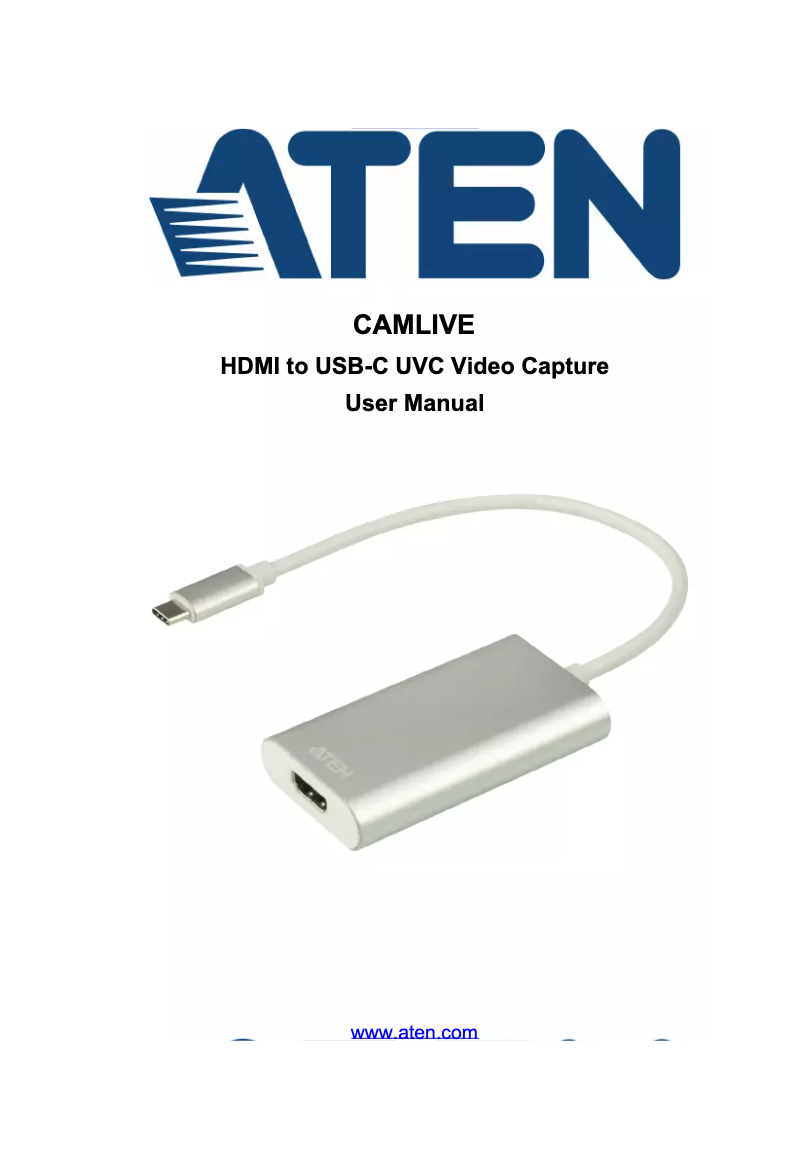 Image de la première page du manuel de l'appareil CAMLIVE