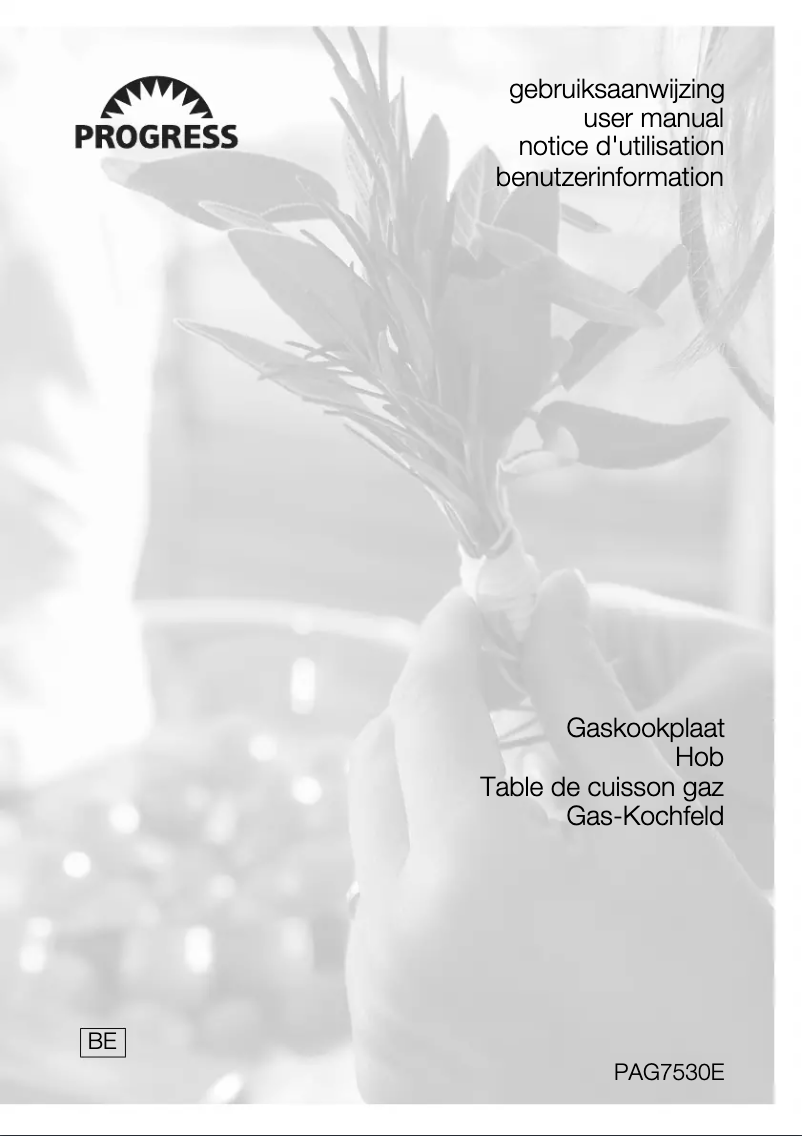Page n°1 - Manuel utilisateur Progress PAG7530E