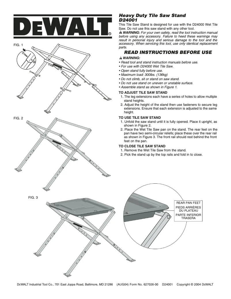 Image de la première page du manuel de l'appareil D24001