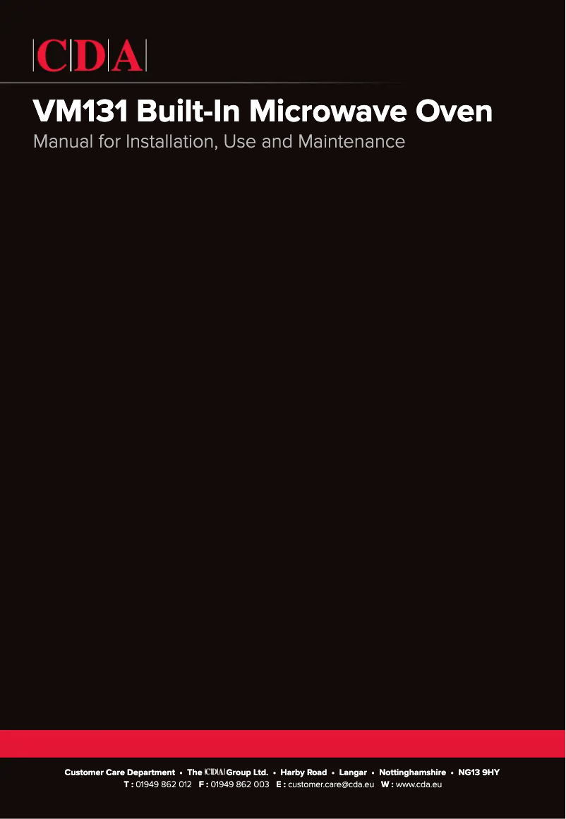 Page 1 de la notice Manuel utilisateur CDA VM131SS