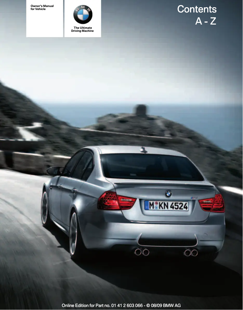 Page 1 de la notice Manuel utilisateur BMW M3 Coupe (2010)