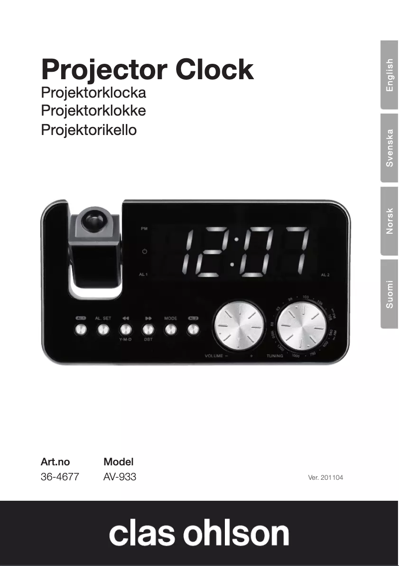 Page n°1 - Manuel utilisateur Prologue AV-933