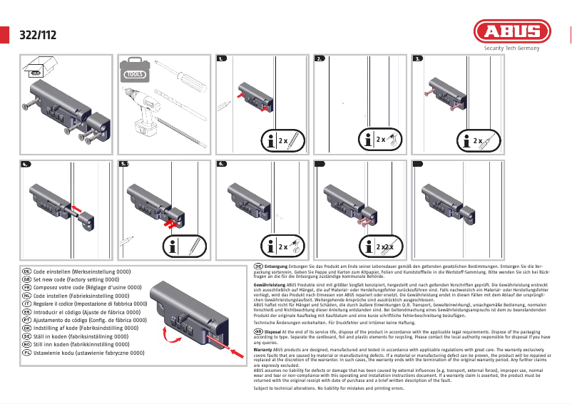 Image de la première page du manuel de l'appareil 322/112