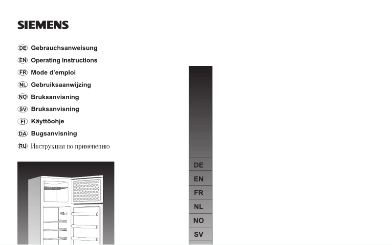 Page 1 de la notice Manuel utilisateur Siemens KD28VV00