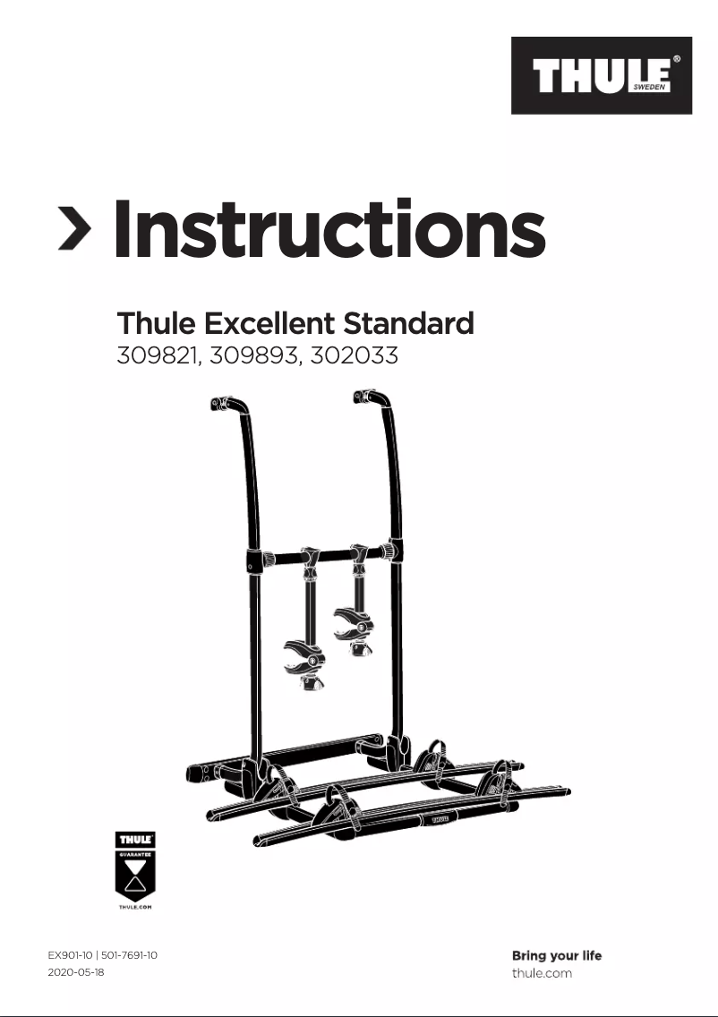 Page 1 de la notice Manuel utilisateur Thule Excellent Standard