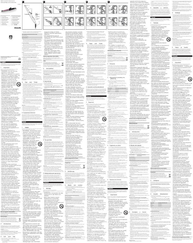 Page n°1 - Manuel utilisateur Philips StyleCare BHB871