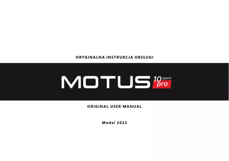 Page n°1 - Manuel utilisateur Motus Pro 10