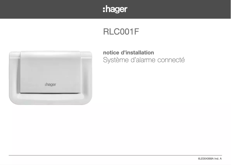 Page 1 de la notice Manuel utilisateur Hager RLF102F