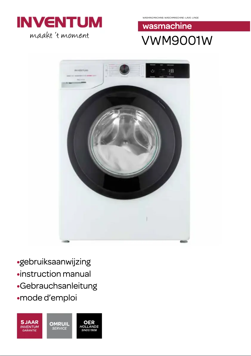 Image de la première page du manuel de l'appareil VWM9001W