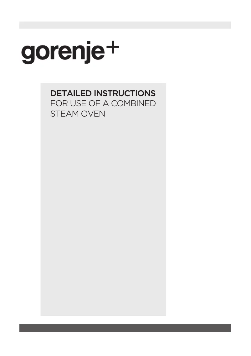 Page n°1 - Manuel utilisateur Gorenje GS778B