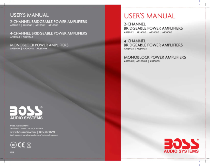Página 1 del manual Manual de usuario Boss AR1500M