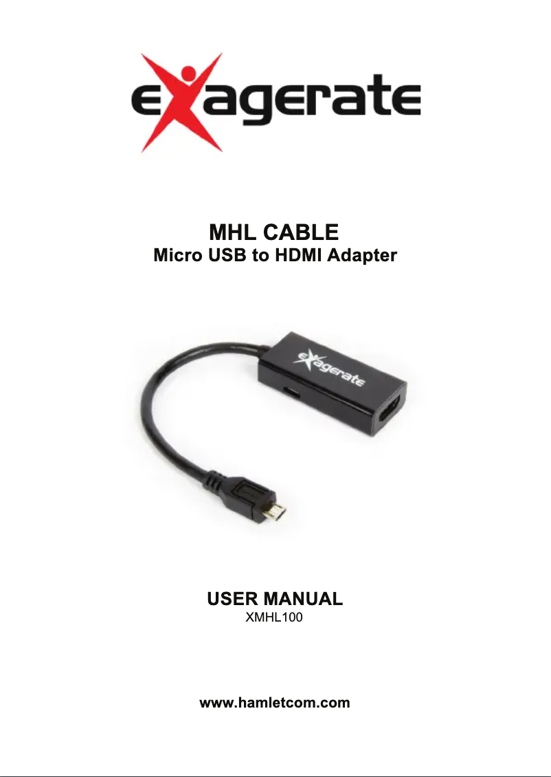 Image de la première page du manuel de l'appareil XMHL100