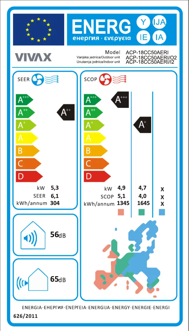 Image de la première page du manuel de l'appareil ACP-18CC50AERI