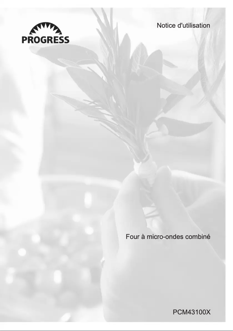 Page 1 de la notice Manuel utilisateur Progress PCM43100X