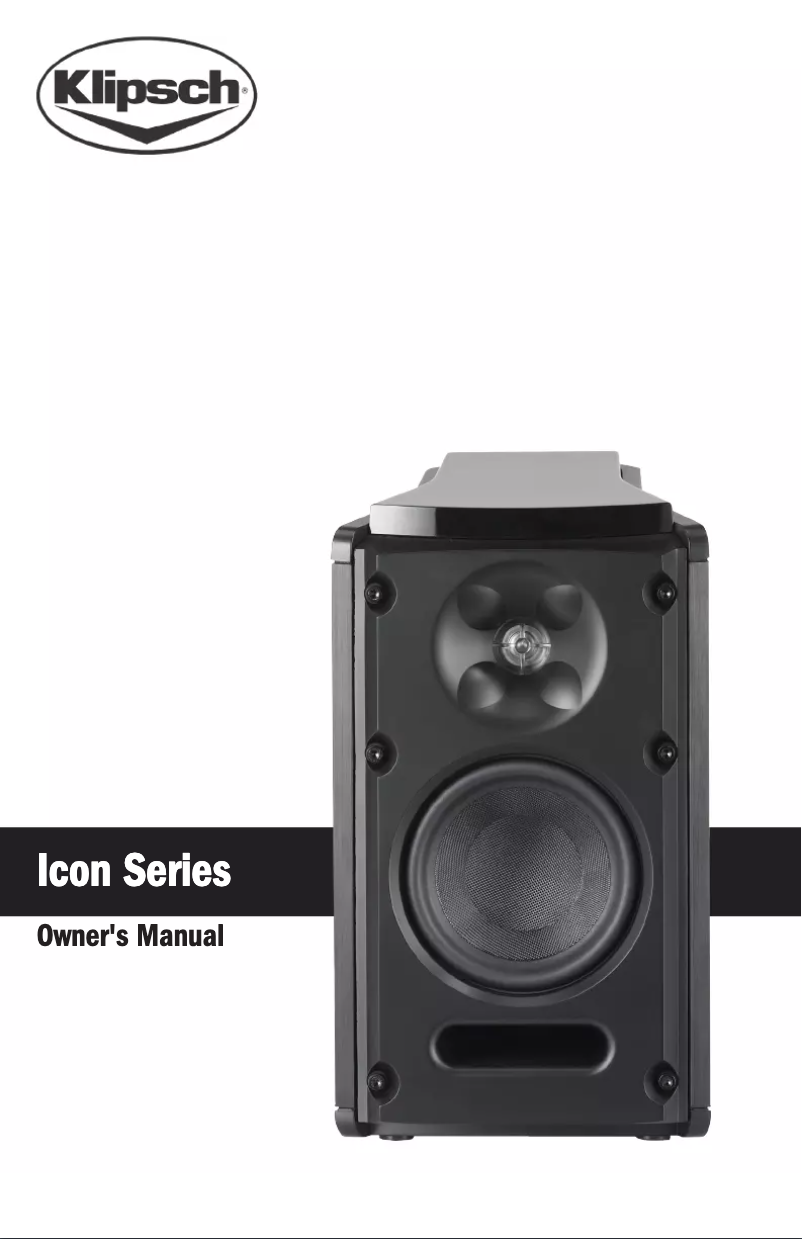 Page n°1 - Manuel utilisateur Klipsch Icon Series X
