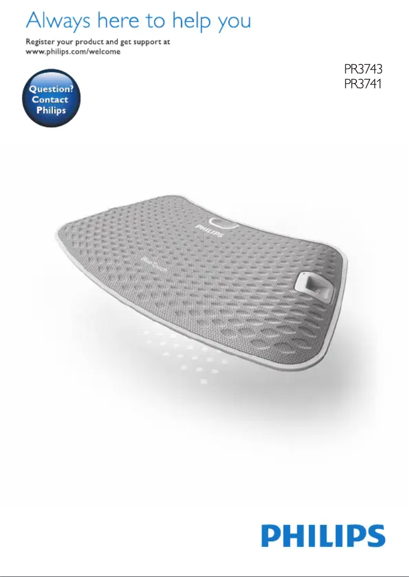 Imagen de la primera página del manual del dispositivo BlueTouch PR3741