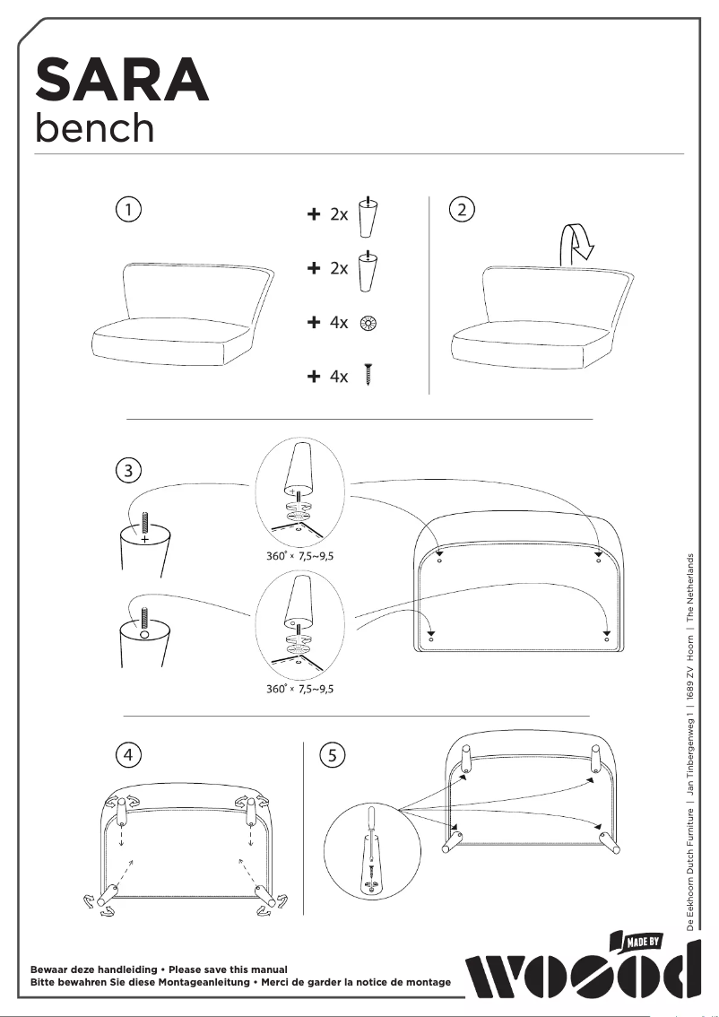 Page n°1 - Manuel utilisateur WOOOD Sara