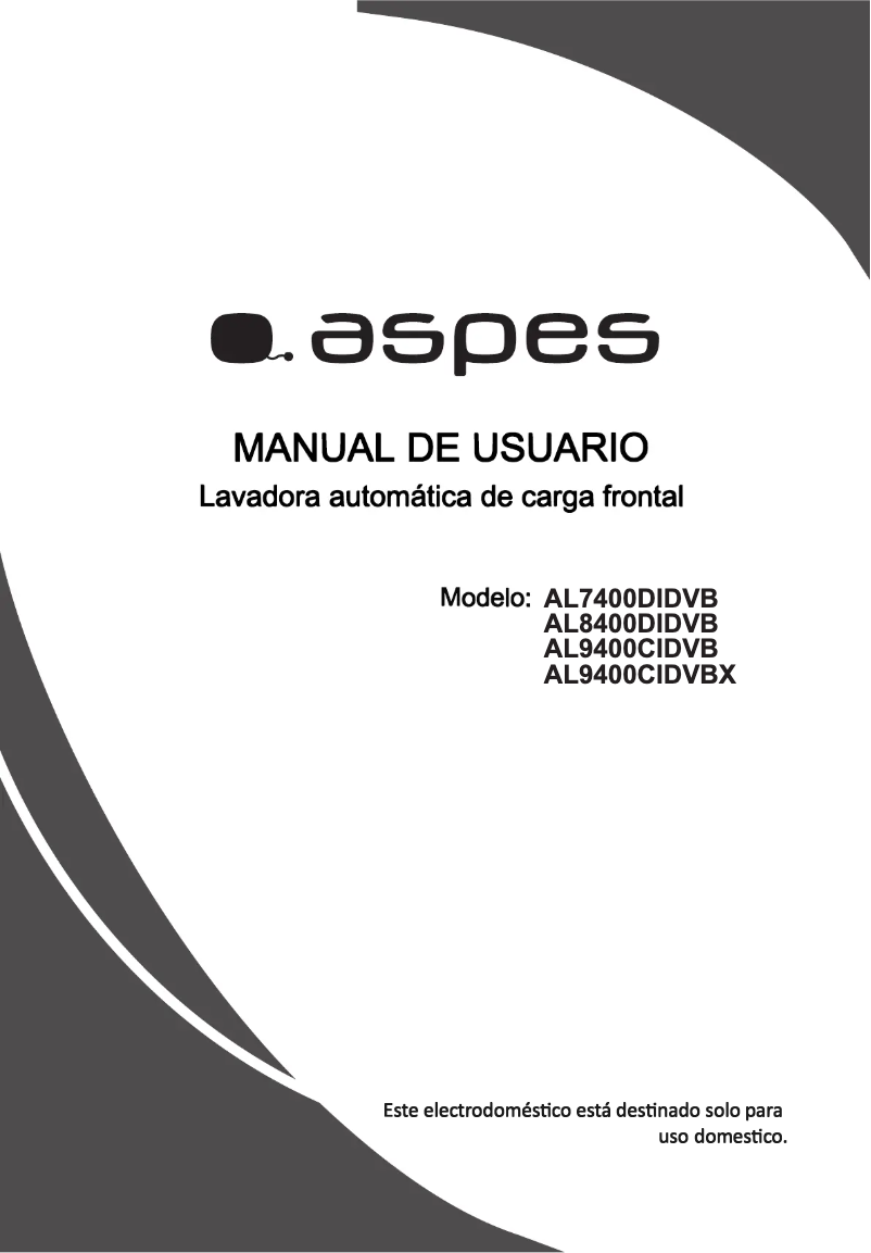 Page 1 de la notice Manuel utilisateur Aspes AL7400DIDVB