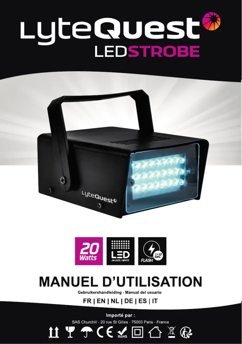 Page 1 de la notice Manuel utilisateur LyteQuest LED Strobe