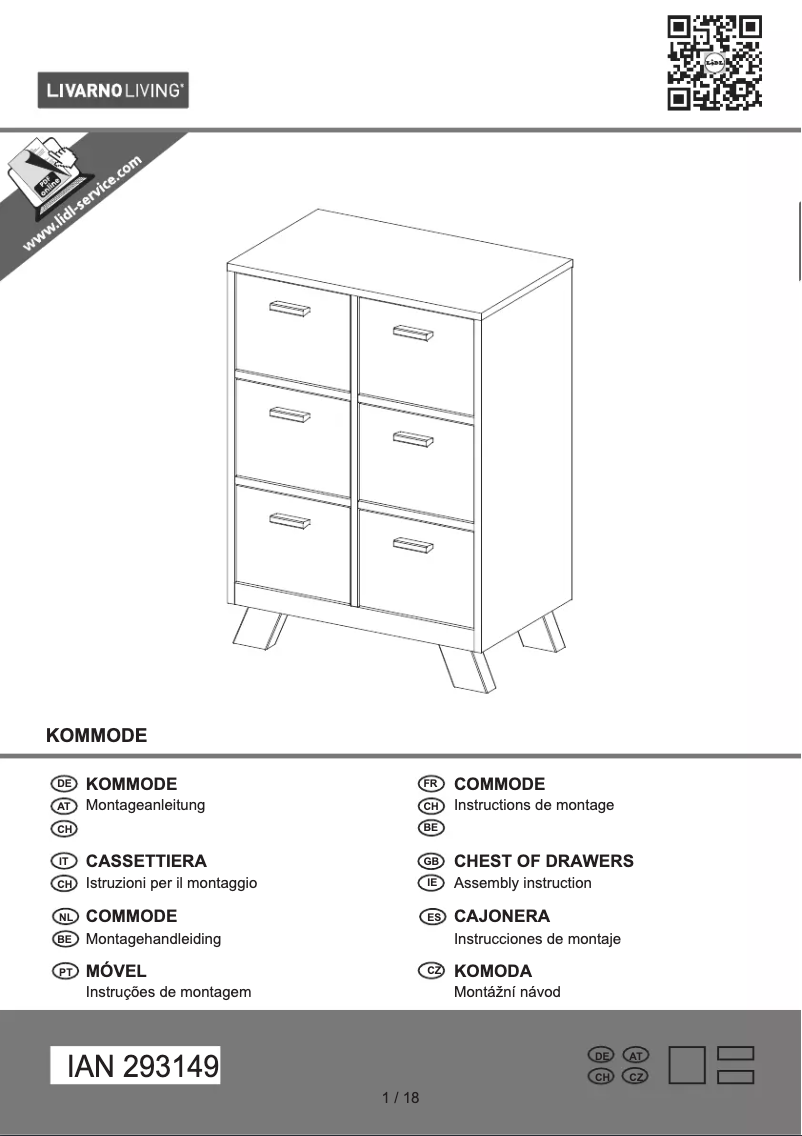 Page 1 de la notice Manuel utilisateur Livarno Lux IAN 293149