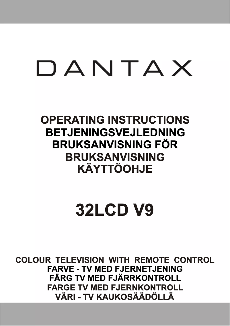 Page n°1 - Manuel utilisateur Dantax 32LCDV9