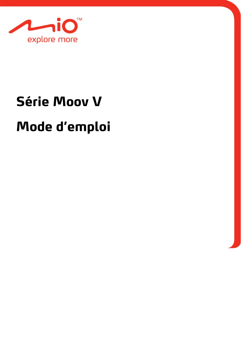Image de la première page du manuel de l'appareil Moov V505 TV
