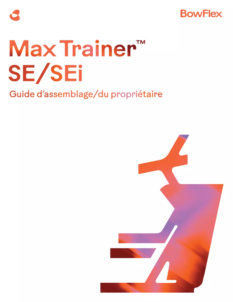 Page 1 de la notice Manuel utilisateur Bowflex Max Trainer SE