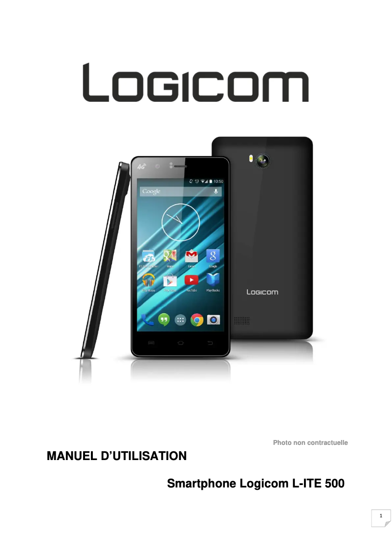 Page 1 de la notice Manuel utilisateur Logicom L-Ite 500