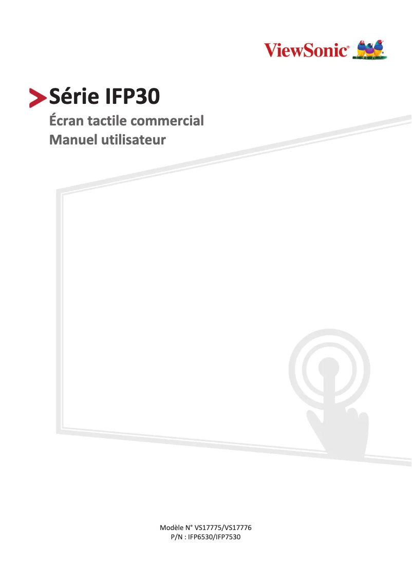 Page 1 de la notice Manuel utilisateur Viewsonic ViewBoard IFP6530