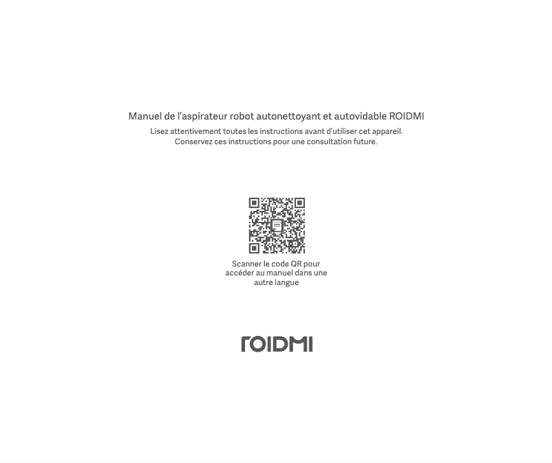 Page n°1 - Manuel utilisateur Roidmi EVA