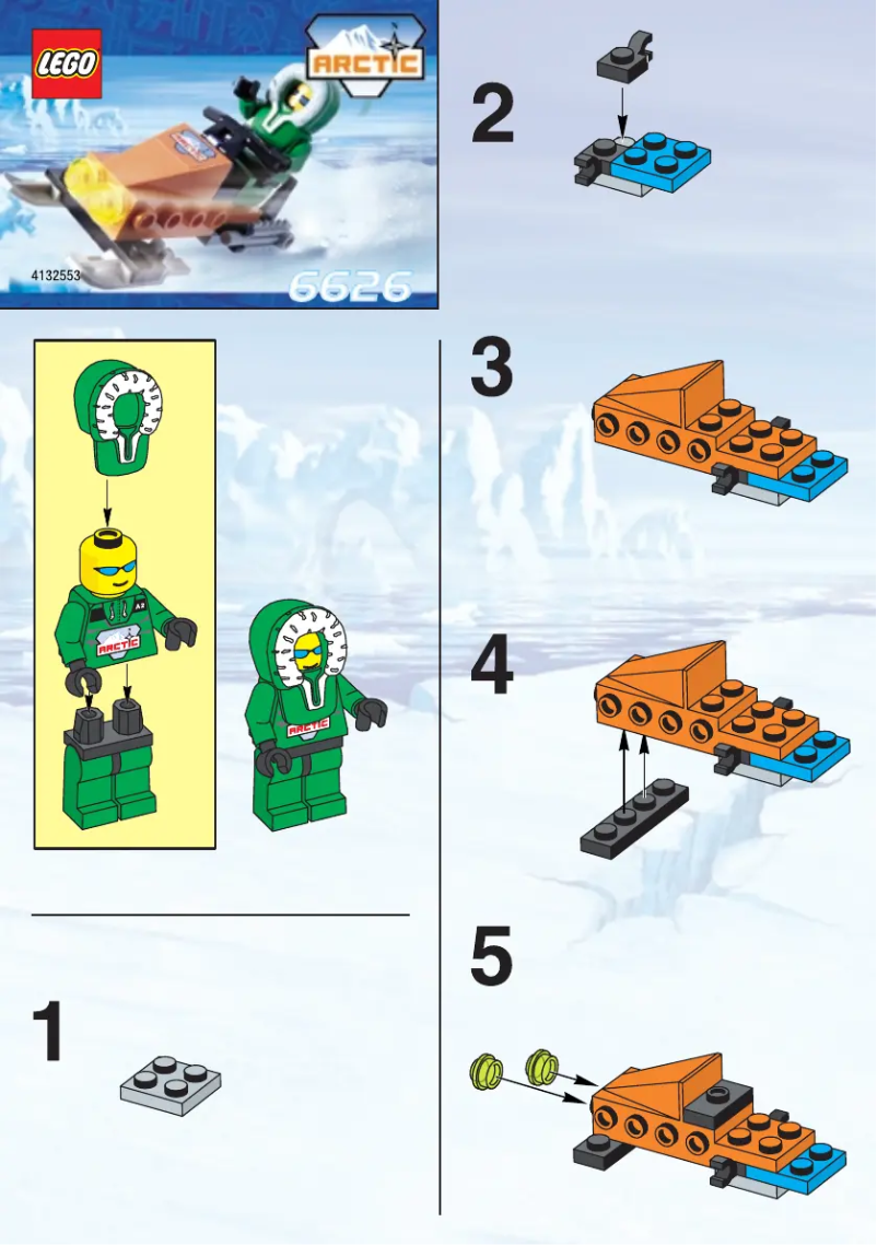 Page 1 de la notice Manuel utilisateur Lego Arctic 6626