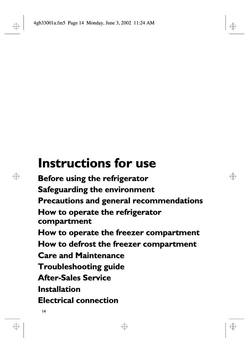 Page 1 de la notice Manuel utilisateur Bauknecht KGEB 3200/1